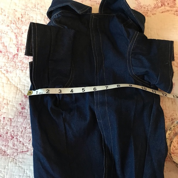 NWOT Casual Canine Denim Jacket with Faux Leather Trim - Picture 5 of 7